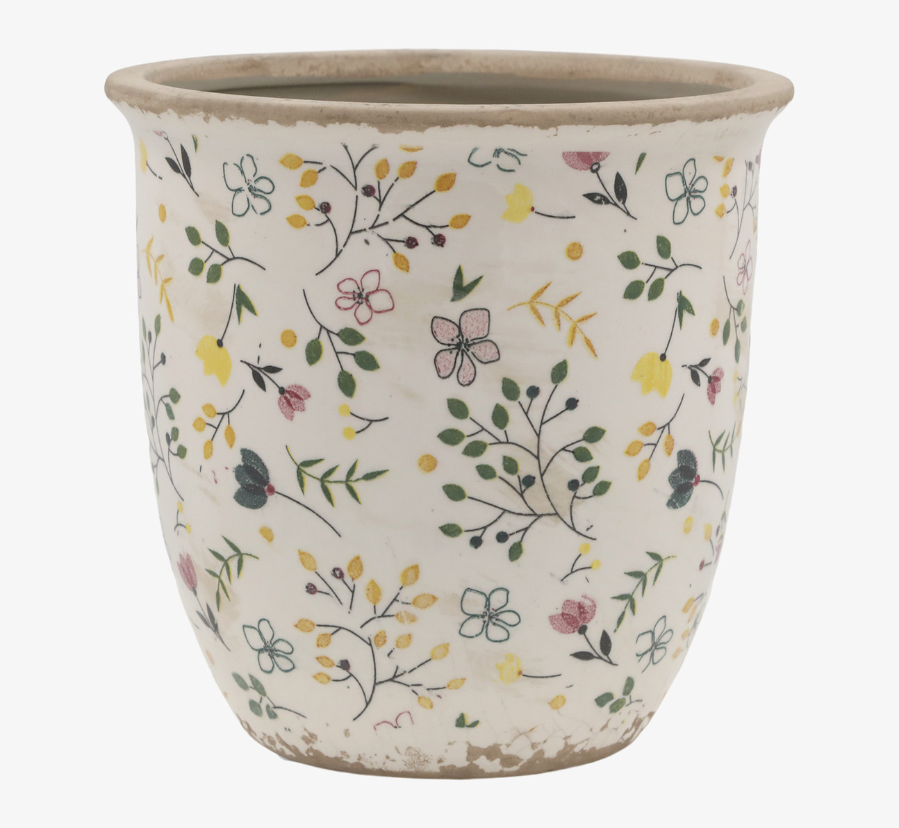 Cavaillon Kruka Blomstermotiv 16.5cm Chic Antique Krukor Örtkrukor Glaskrukor