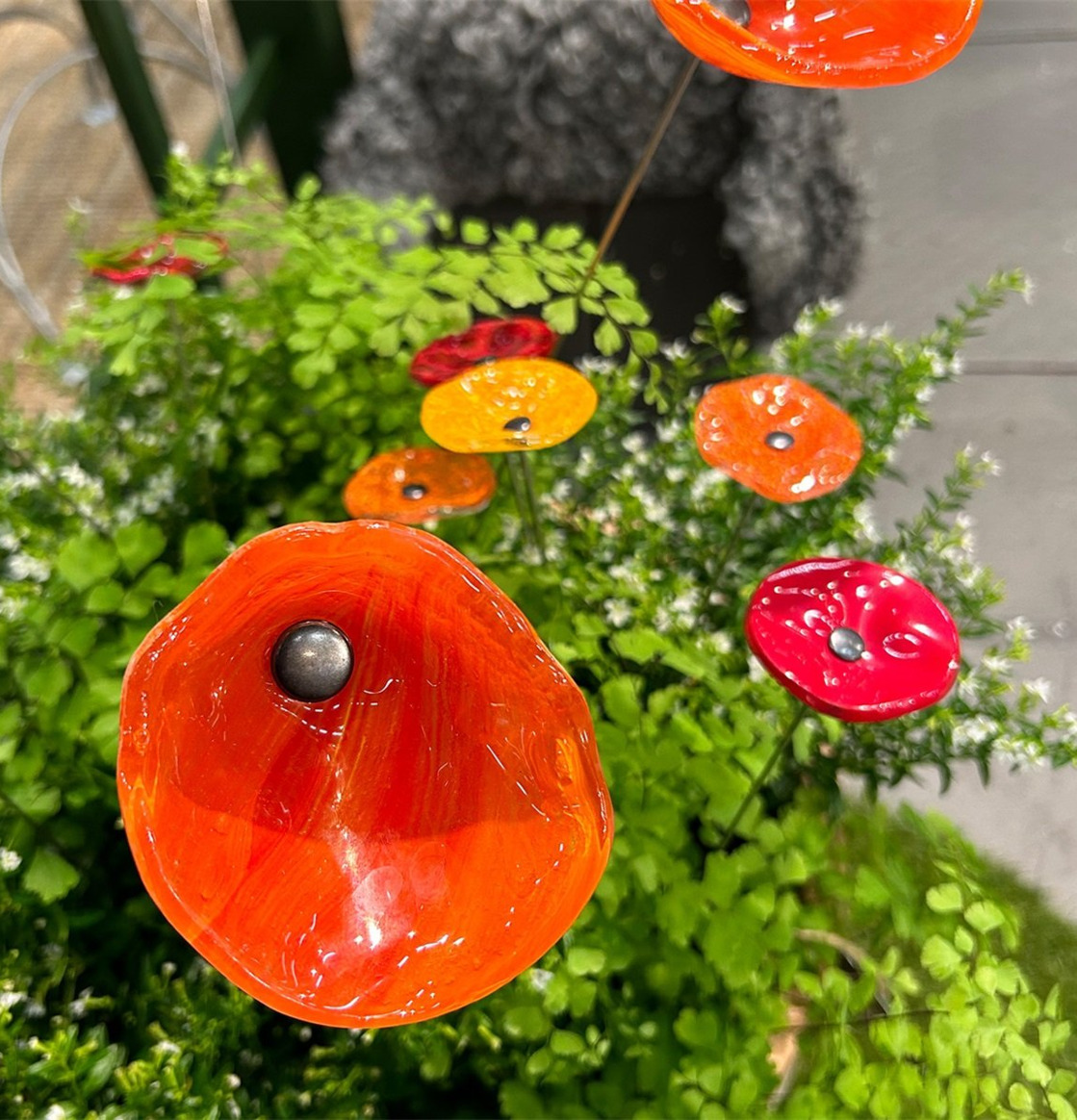 Dekoration Glas Vallmo Stor Eldgarden Övrig prydnad/dekoration för inredning utemiljö