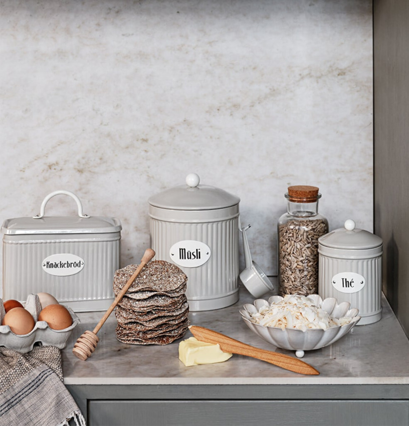 Plåtburk Hugo Knäckebröd Beige Strömshaga Plåtburkar Metallburkar