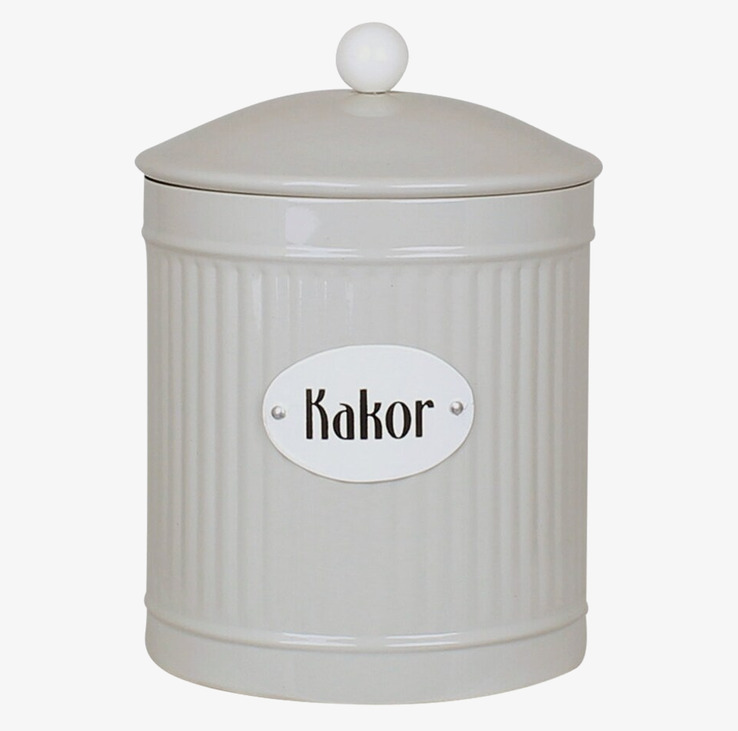 Plåtburk Hugo Kakor Beige Strömshaga Plåtburkar Metallburkar