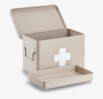 Bild av praktisk och rymlig plåtburk för medicinförvaring