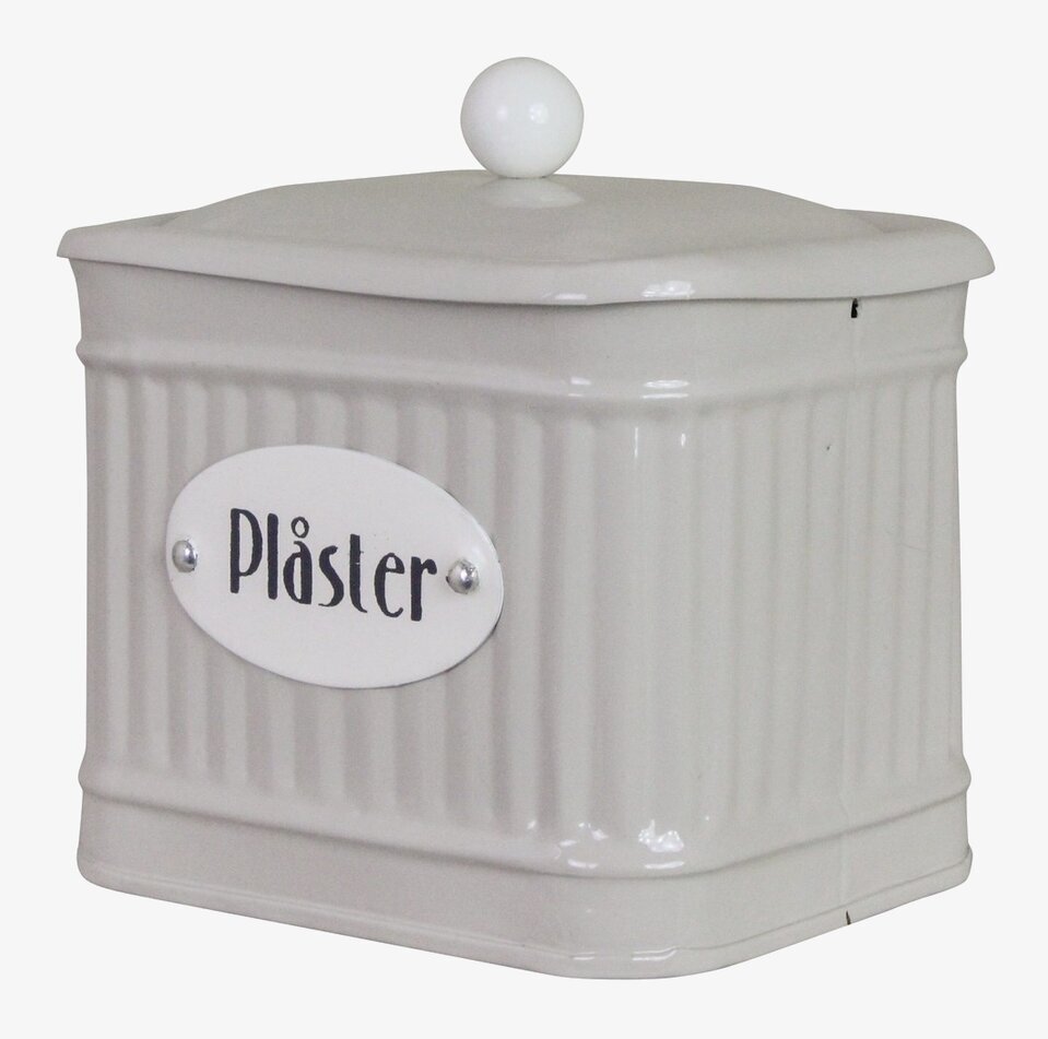 Plåtburk Hugo Plåster Beige Strömshaga Plåtburkar Metallburkar