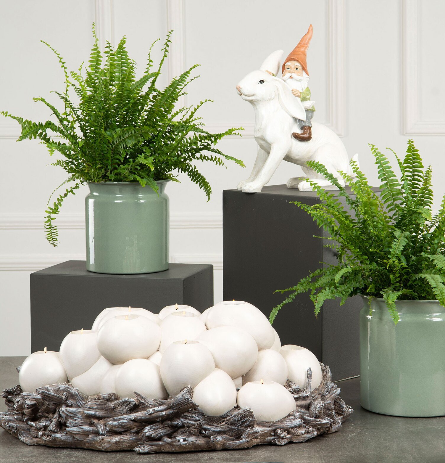 Stor Ljusstake Ägg 12 Värmeljus Antik Finish Poly A Lot Decoration Ljusstakar Adventsstakar Ljushållare Ljushyllor