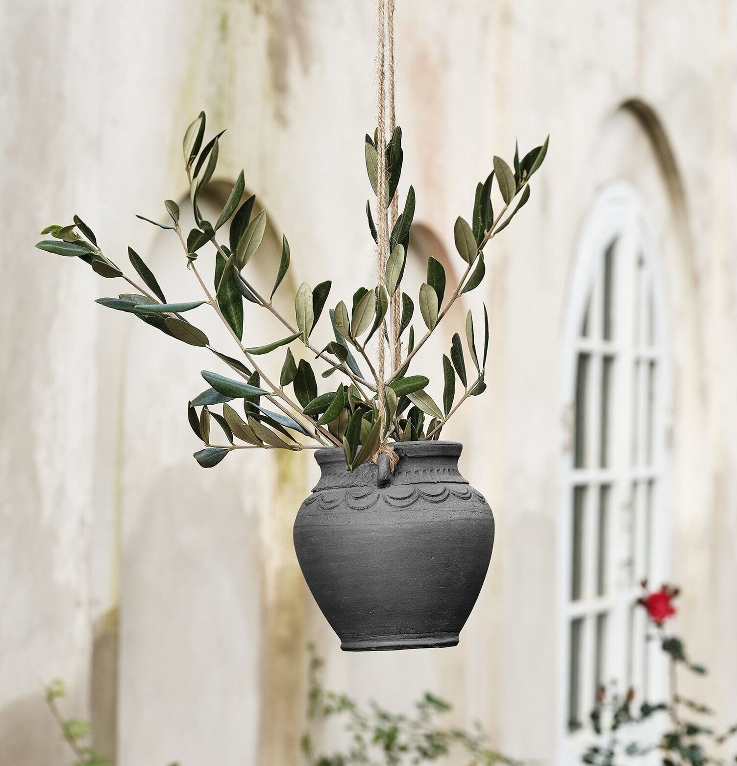 Ampel Lergods Svart Strömshaga Krukor Örtkrukor Glaskrukor