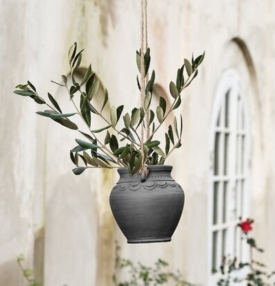 Ampel Lergods Svart Strömshaga Krukor Örtkrukor Glaskrukor