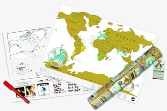 Bild av interaktiv världskarta för resor och äventyr