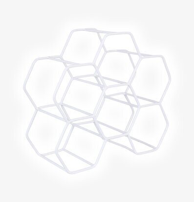 Bild av stilrent vinställ i vit, geometrisk design