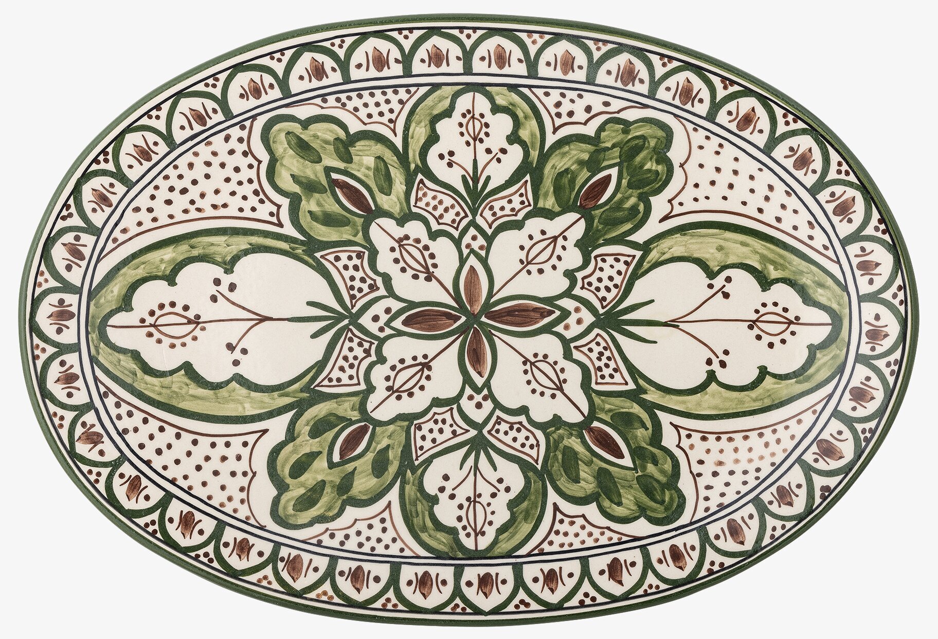 Serveringsfat Karlie Grön Bloomingville Serveringsbrickor Brickset