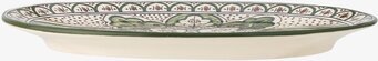 Bild av dekorativt serveringsfat med grön och vit design
