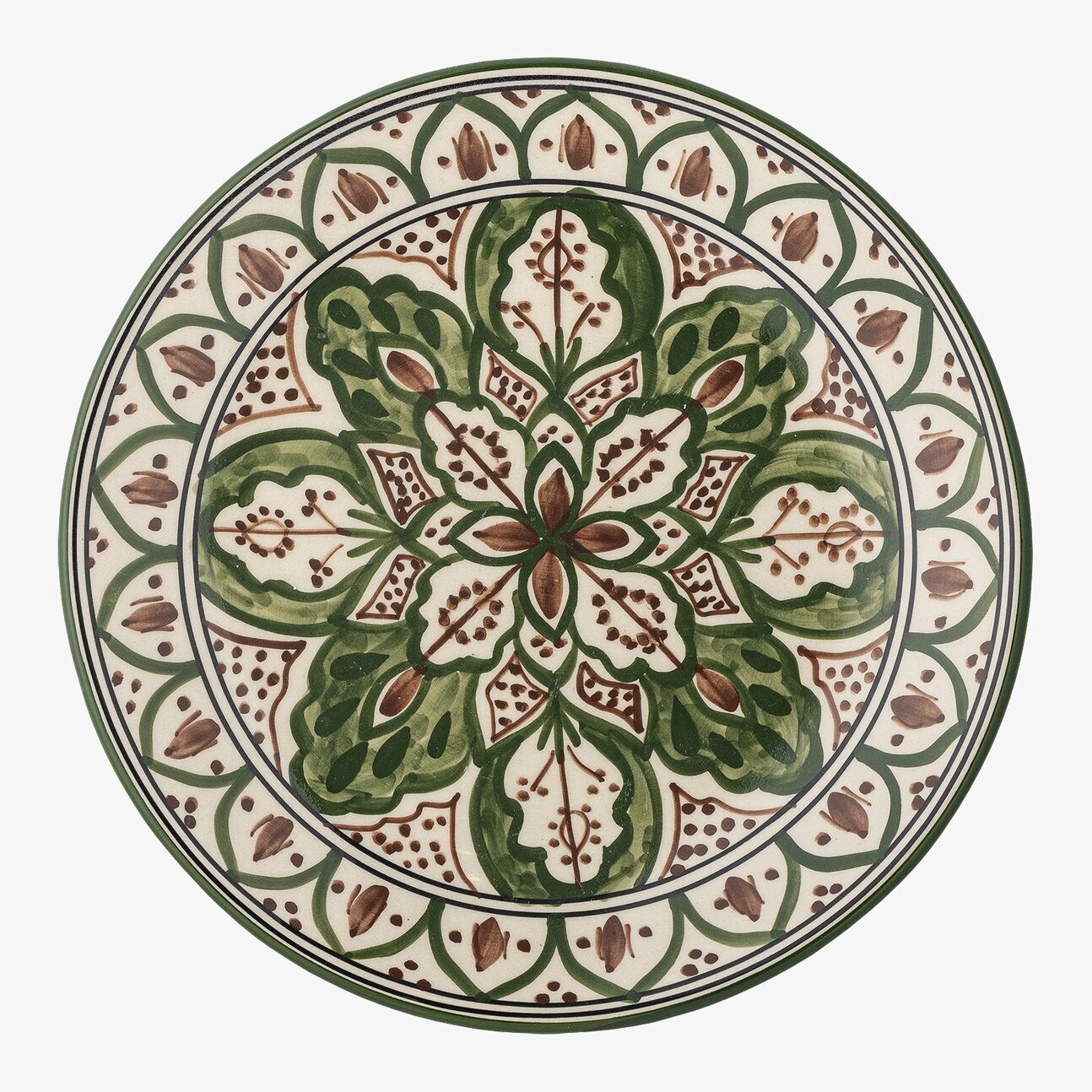 Assiett Karlie Grön Bloomingville Tallrikar Djupa tallrikar (ej skål) Desserttallrikar Assietter Barntallrikar Picknicktallrikar