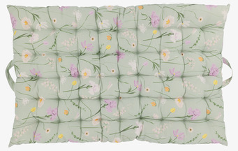 Bild av madrass med harmoniskt blommönster i grönt