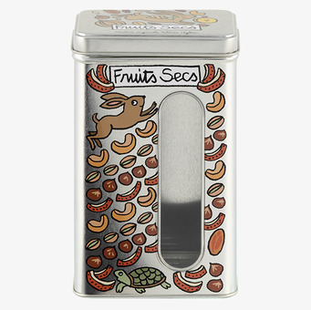 Bild av en lekfull och livfull plåtburk för förvaring