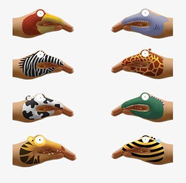 Handtatueringar Djur från Worldwide co visar åtta djurmotiv