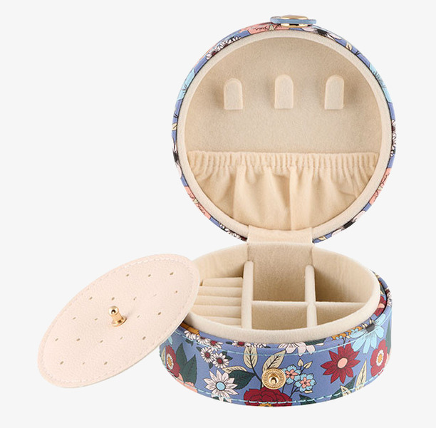 Smyckesskrin Blommor Blå Derriére la porte Smyckeshängare Smyckesträd