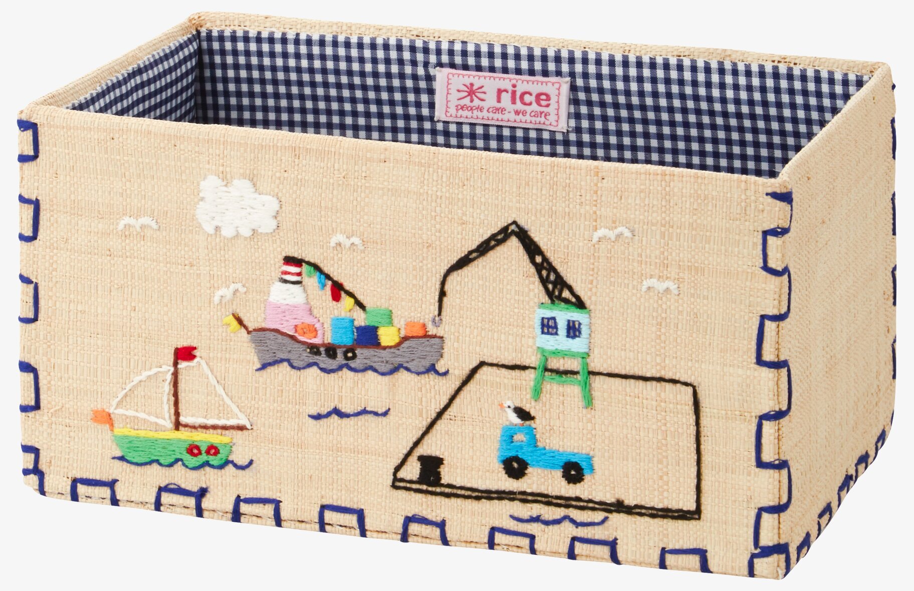 Förvaringskorg Boys Theme M från Rice med sjötema