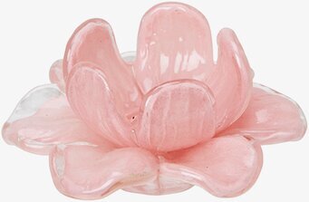 Bild av dekorativ blomprydnad i pastellrosa nyans