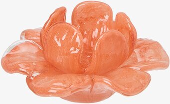 Bild av dekorativ aprikosfärgad glasblomma i detalj