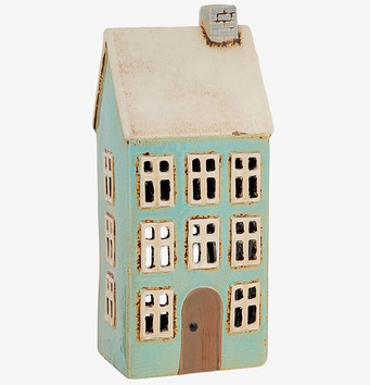 Bild av charmig ljuslykta i keramik med detaljerad design