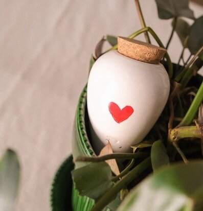 Bild av keramikolla för enkel och stilren bevattning