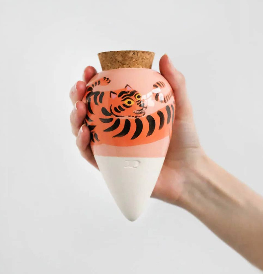 Bevattning Olla Tiger x Camille Gressier Pepin Självbevattnare Självbevattning Bevattningsglas Droppvattnare Droppbevattnare Droppbevattning