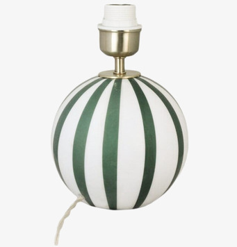 Bild av elegant lampfot med gröna och vita ränder