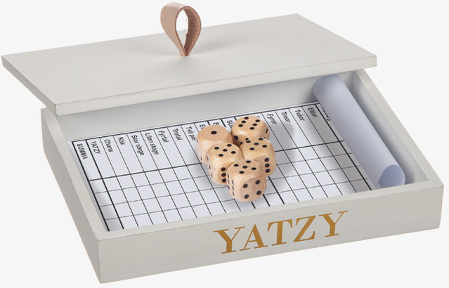 Yatzy Inkl Block/Tärningar Vit/Guld Different Design Brädspel Tre I Rad