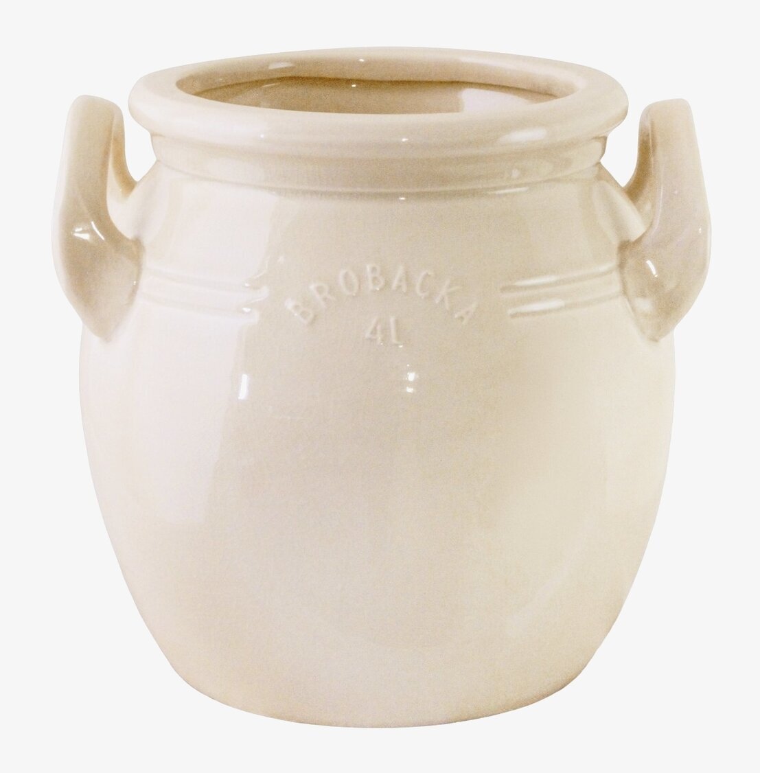 Krus Brobacka 4L Krämvit Hög Strömshaga Krukor Örtkrukor Glaskrukor