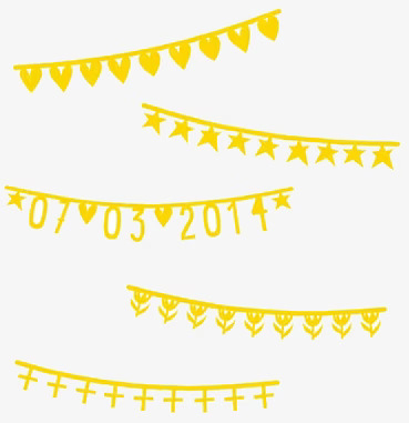 Banner Basics Gold girland från A Little Lovely Company