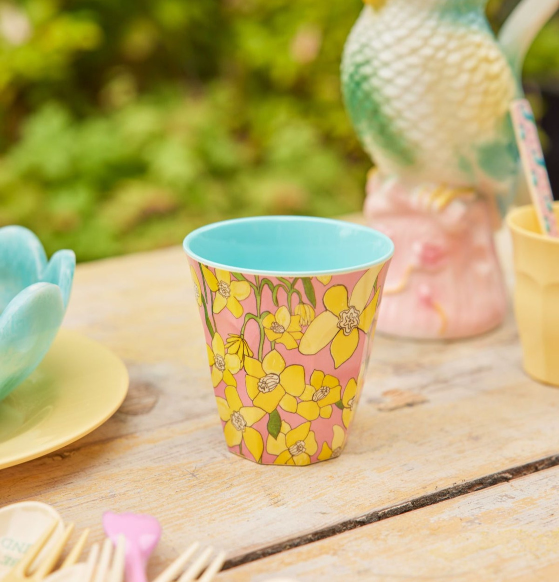 Melaminmugg Daffodils Print Rice Melaminmuggar Lattemuggar i melamin Melaminkoppar