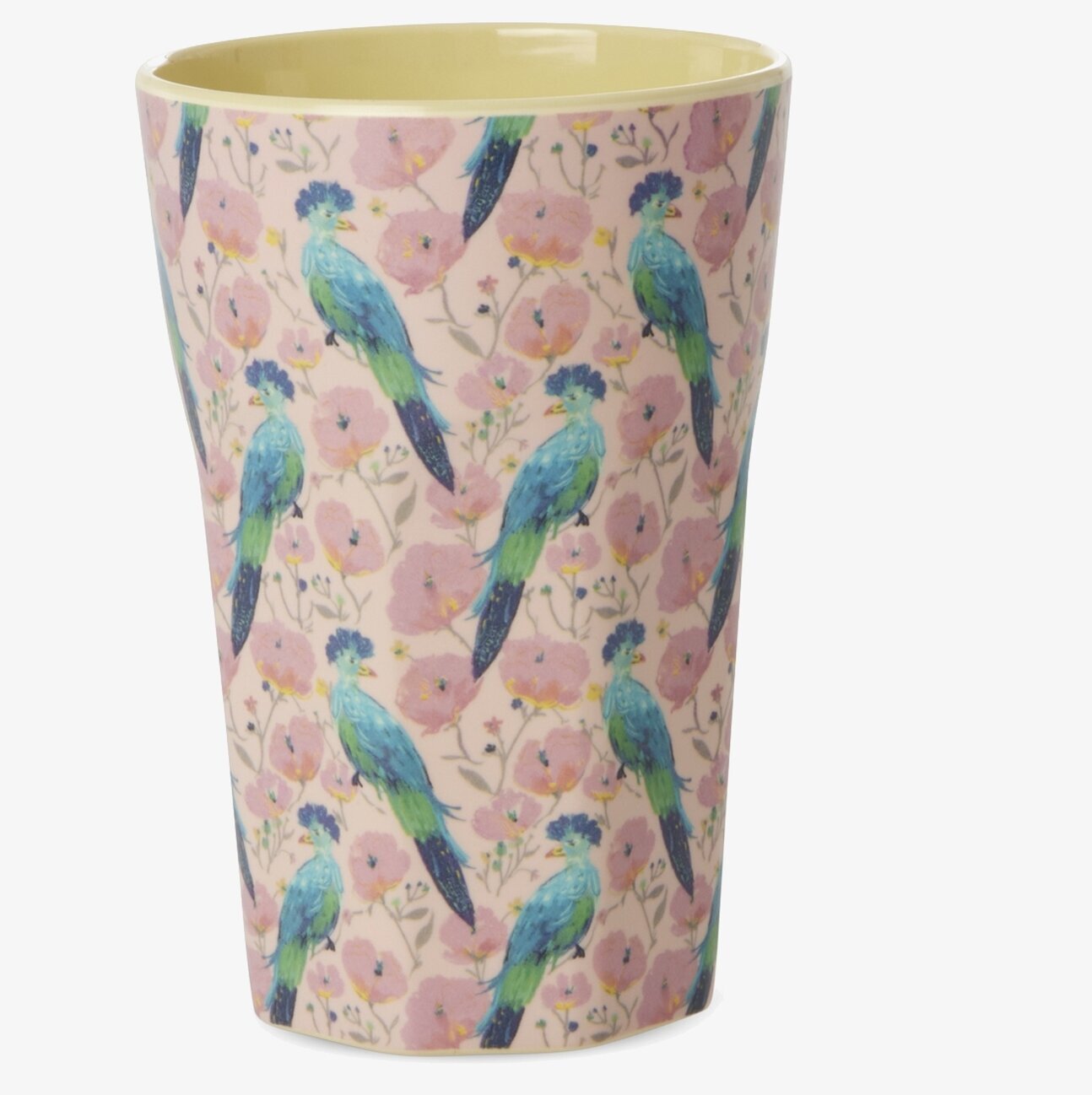 Mugg Latte Exotic Bird Print Rice Melaminmuggar Lattemuggar i melamin Melaminkoppar