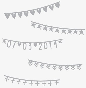 Bild av dekorativa girlander för fest och inredning