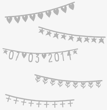 Bild av dekorativa girlander för fest och inredning