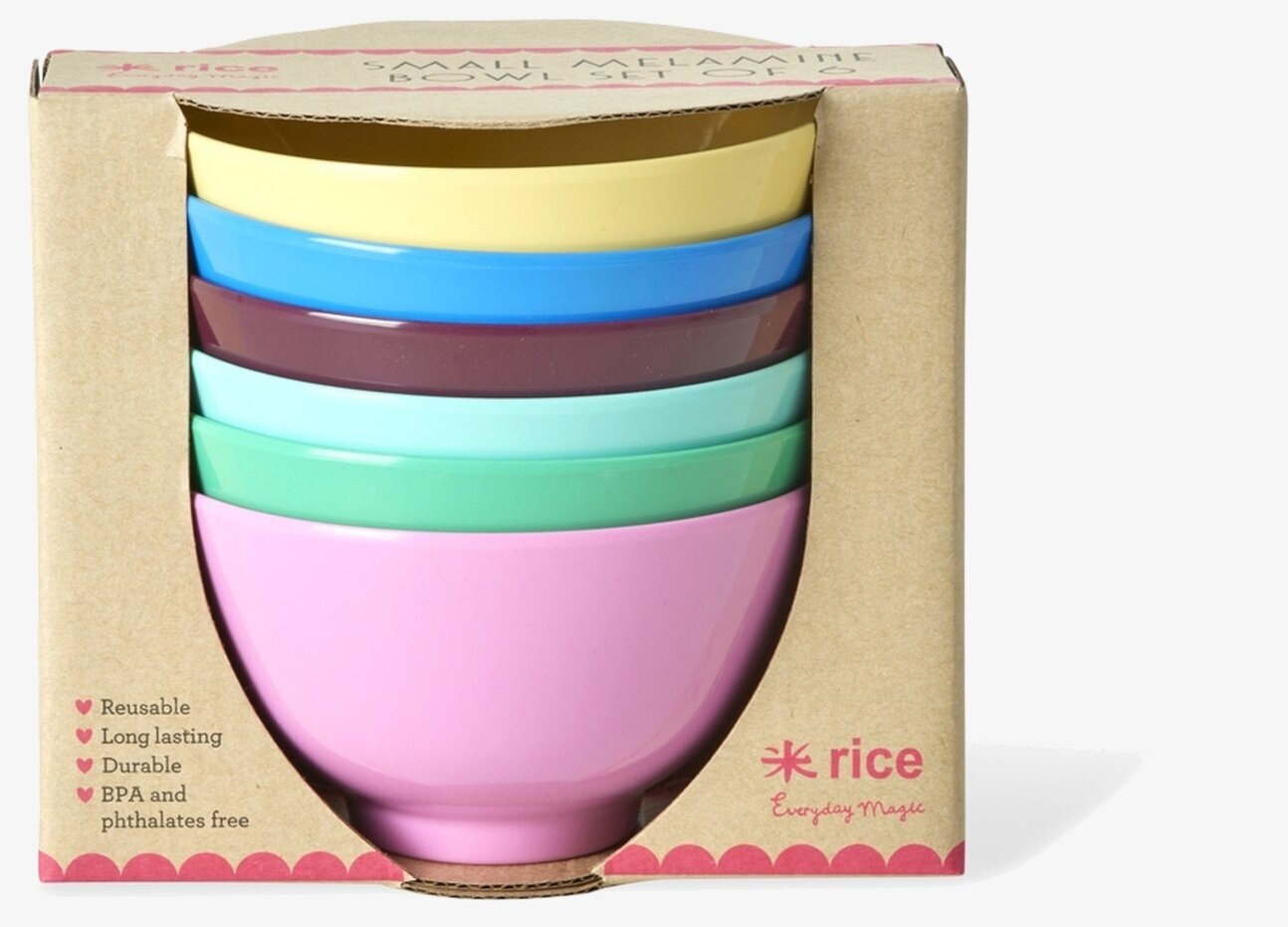 Små Skålar Melamin 6-Pack Rice att äta ur tilltugg Såskannor/Vispskål Skål servering Matlådor Förvaring av lunch/mat