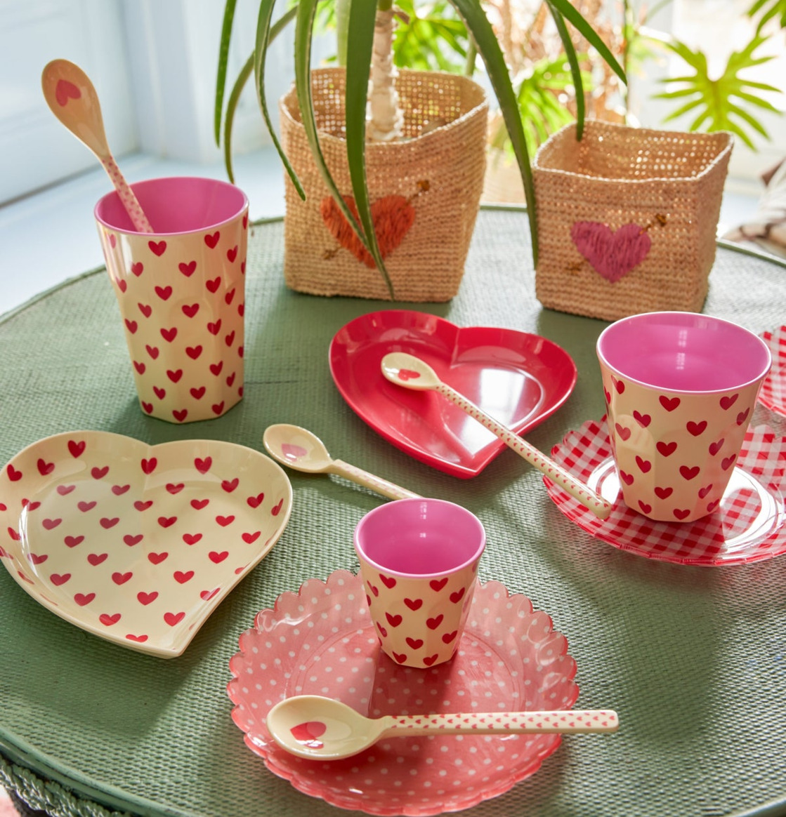 Melaminmugg Darling Hearts Print Rice Melaminmuggar Lattemuggar i melamin Melaminkoppar