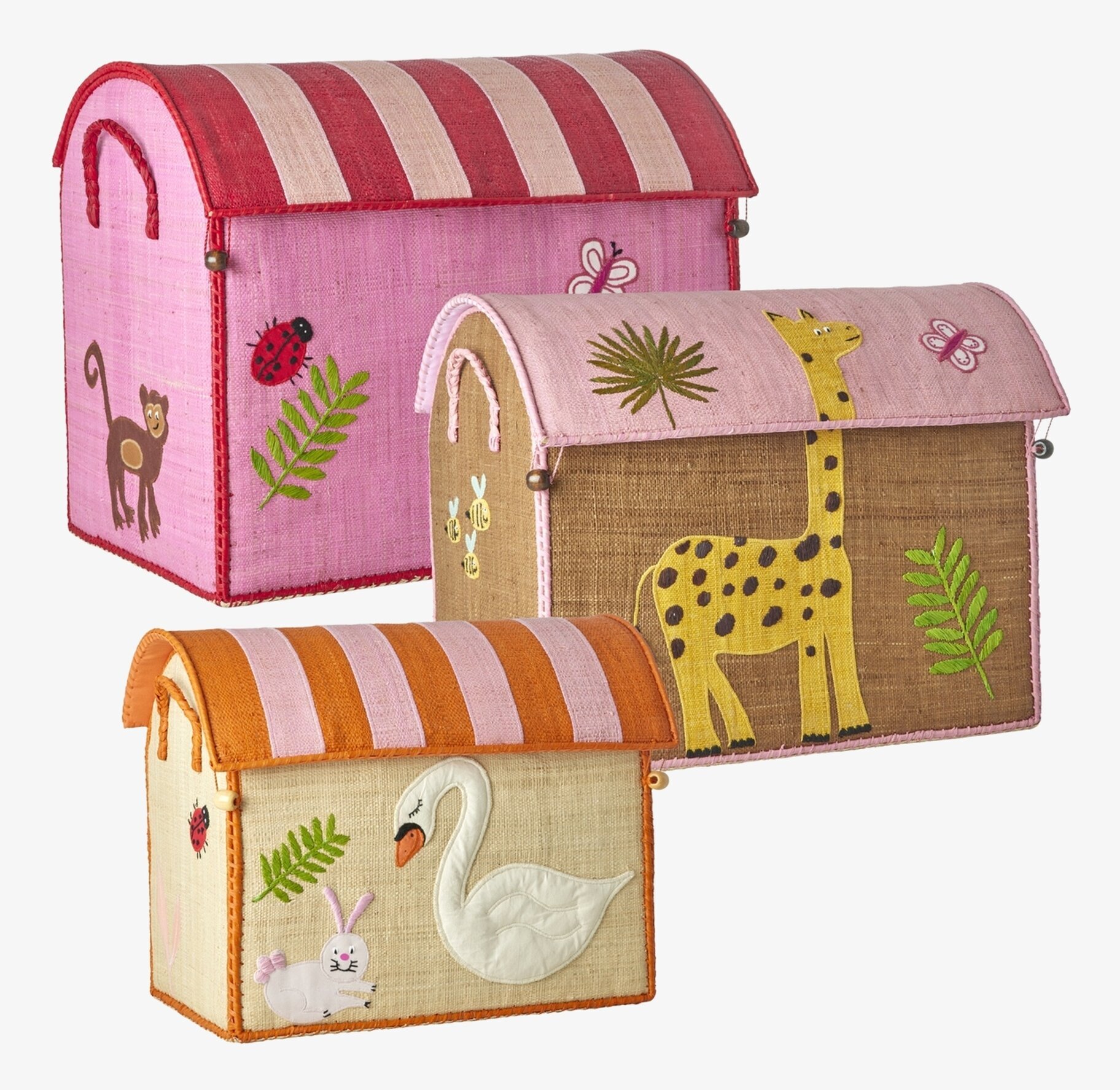 Förvaringshus Wildlife Theme Pink Rice