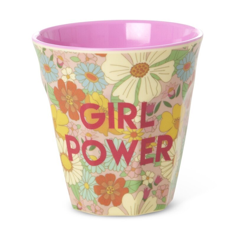 Melaminmugg Flower Power Print Rice Melaminmuggar Lattemuggar i melamin Melaminkoppar