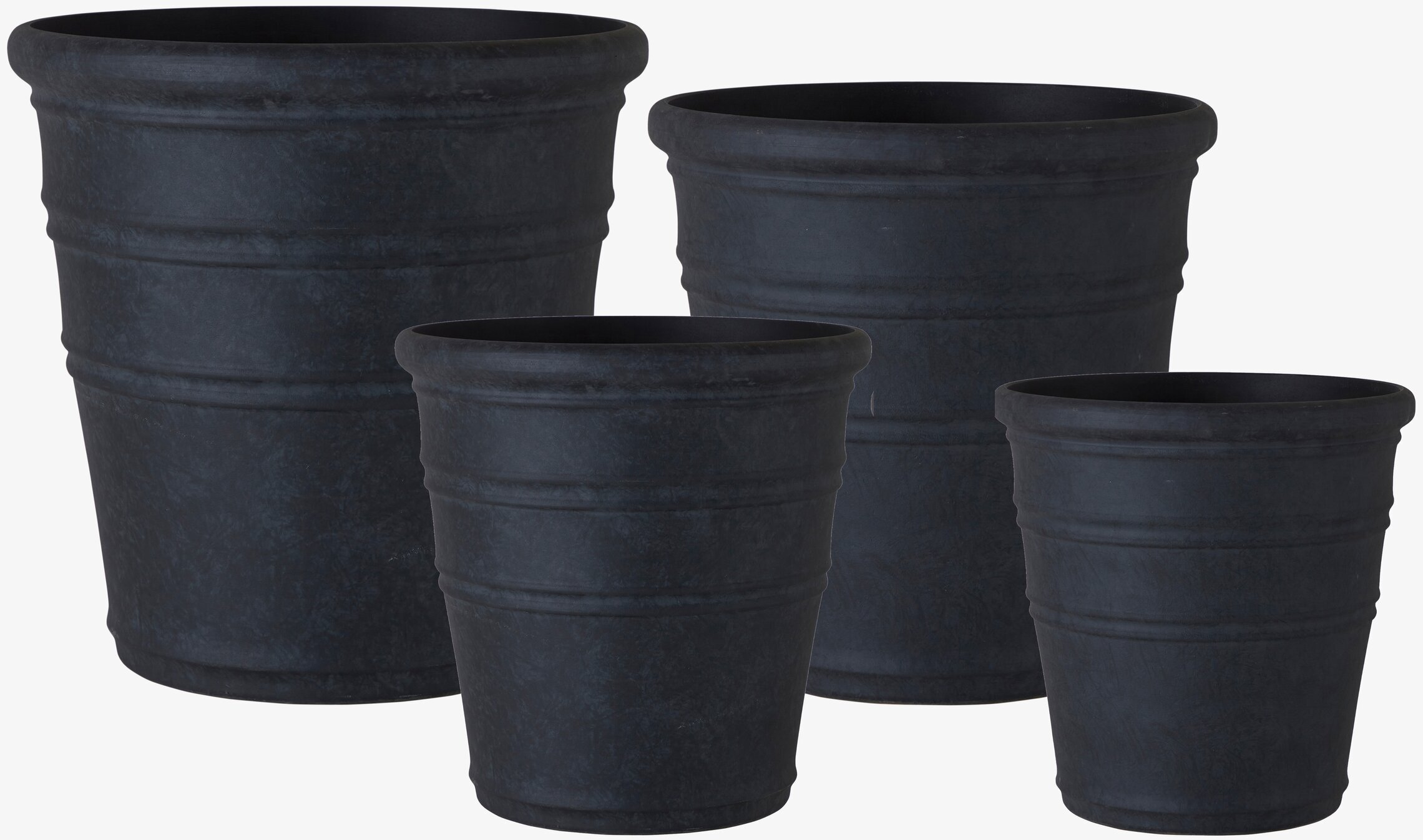 Kruka Set/4 Svart Wikholm Form Krukor Örtkrukor Glaskrukor