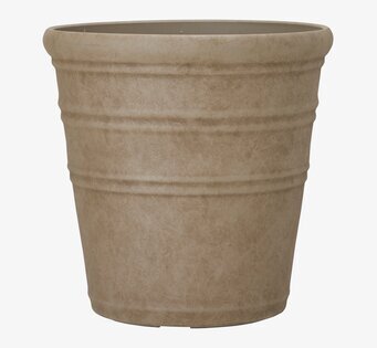 Bild av robust antikbrun kruka i keramik för hem och trädgård