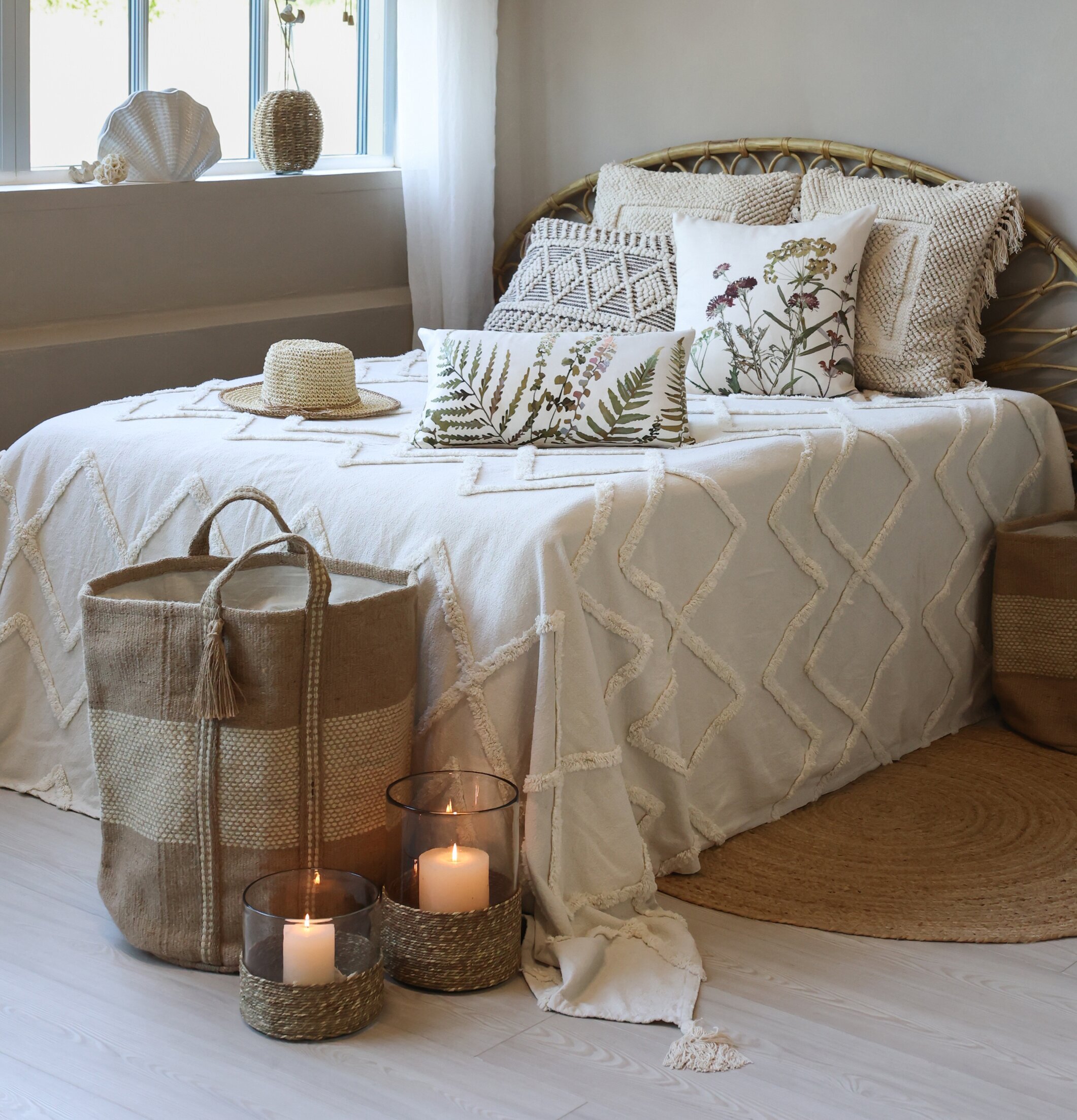 Sängöverkast Offwhite Chic Antique Täcken, filtar, plädar och överkast Filtar Plädar Överkast