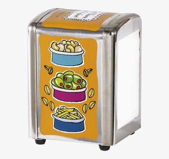 Bild av färgglatt och modernt servettställ i metall