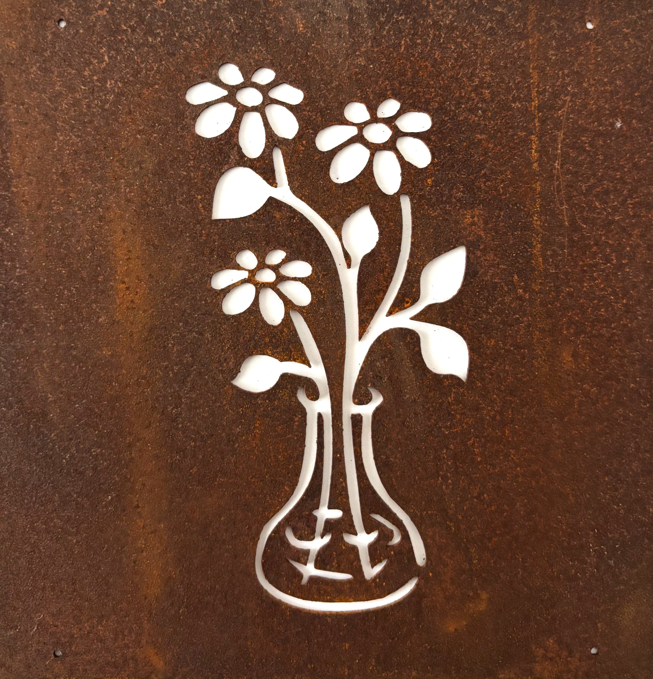 Skylt Blommor i vas (armeringsnät) Lind Decoration Utomhusskyltar Skyltar för utomhusbruk