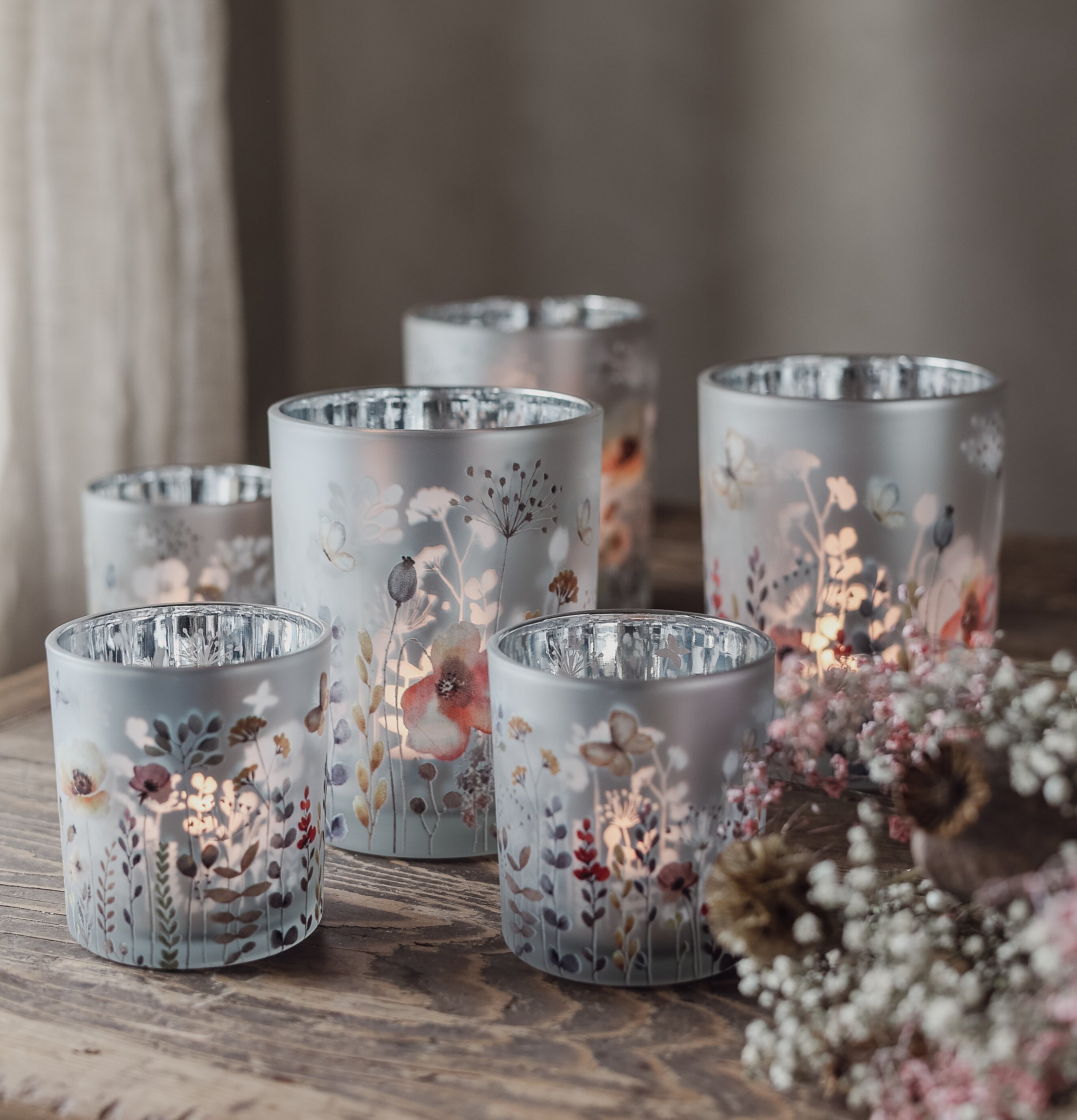 Lykta Summer Breeze 10x12cm 7x8cm Majas Cottage Lyktor Endless Light Ljuslyktor