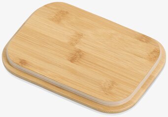 Bild på rektangulärt bambulock med naturlig ådring och form