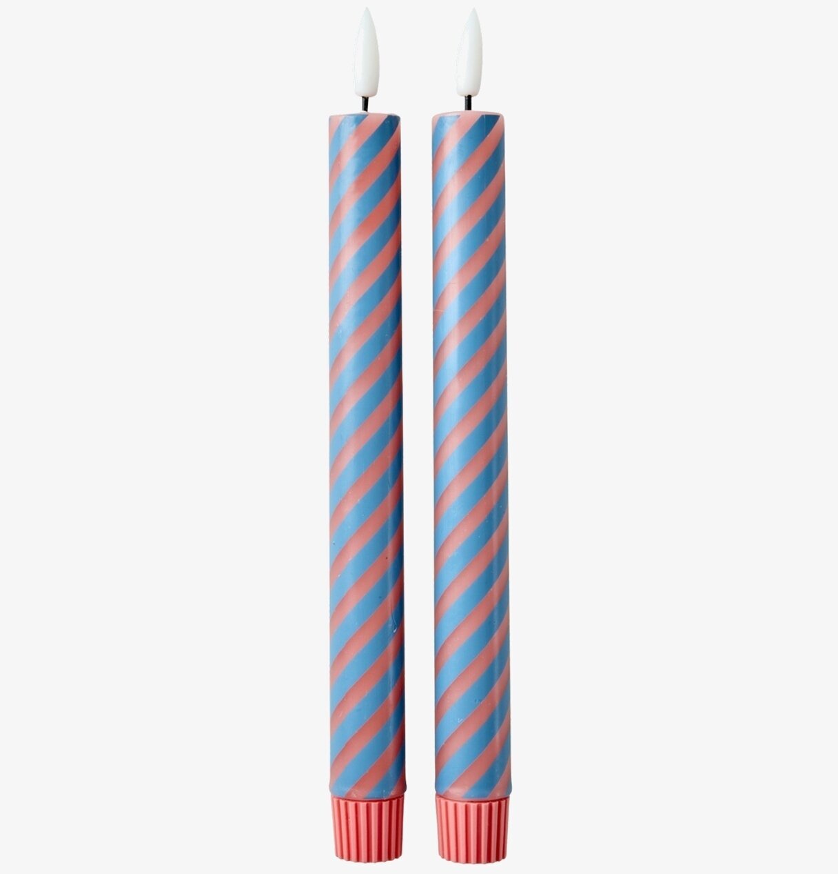 LED-ljus Korall Set/2 Rice Stearinljus LED batteridrivna