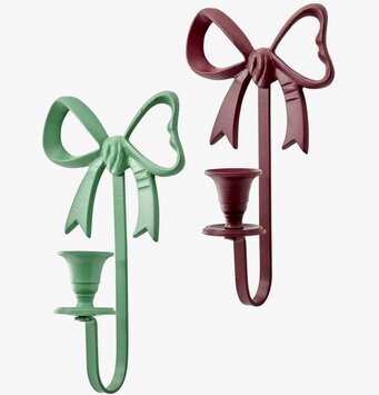 Bild av två färgstarka ljusstakar formade som rosetter