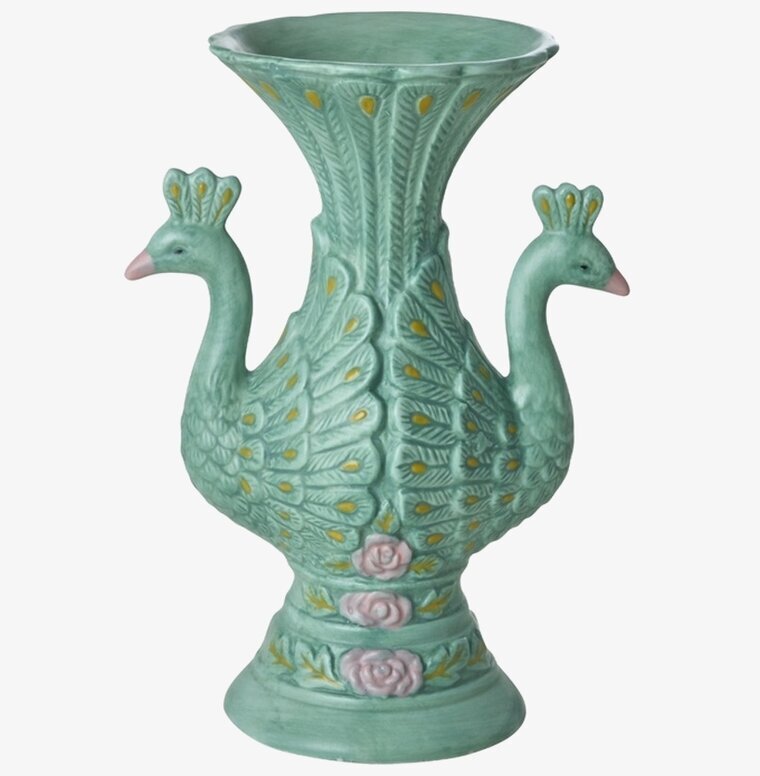 Keramikvas Påfågel Rice Vaser