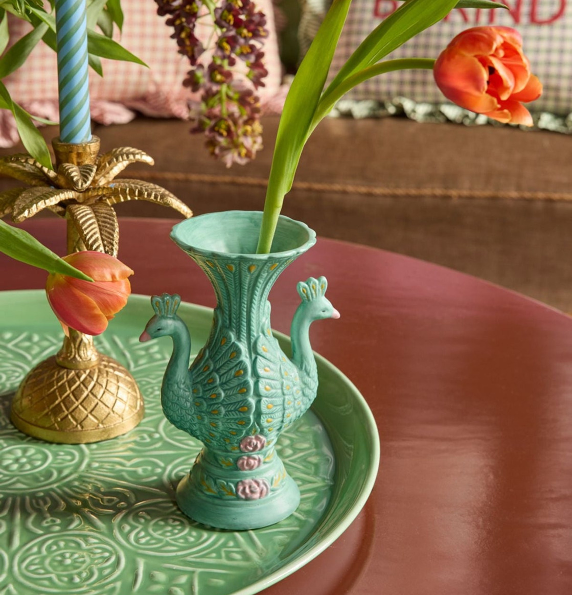 Keramikvas Påfågel Rice Vaser