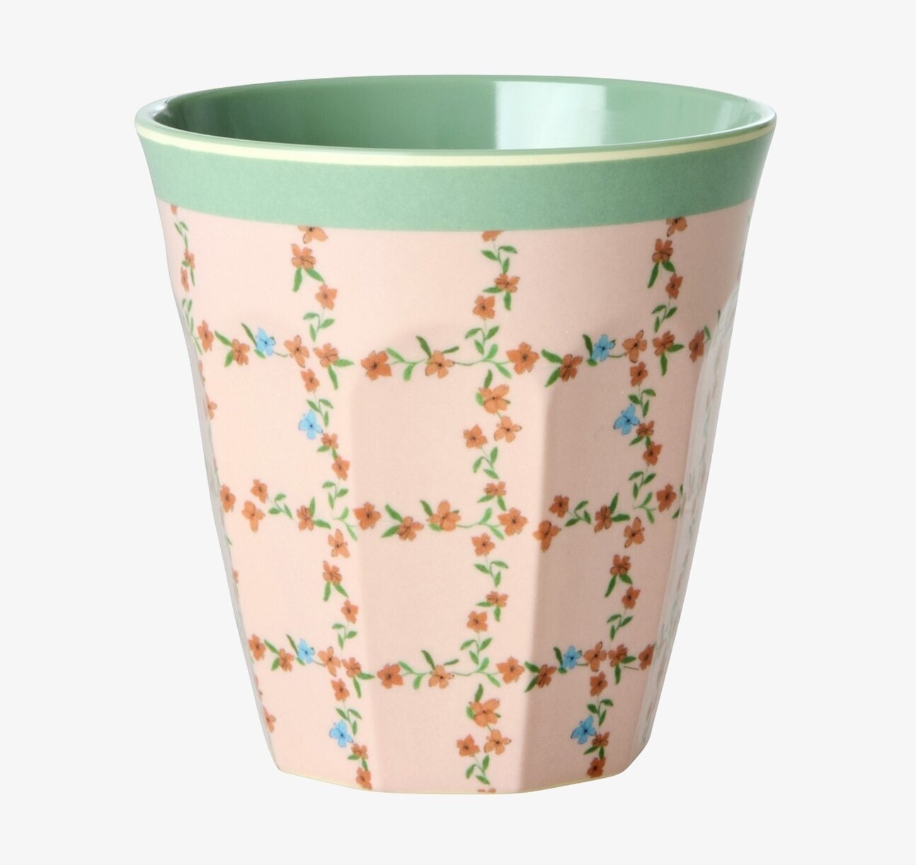 Melaminmugg Checkered Stencil Print Rice Melaminmuggar Lattemuggar i melamin Melaminkoppar