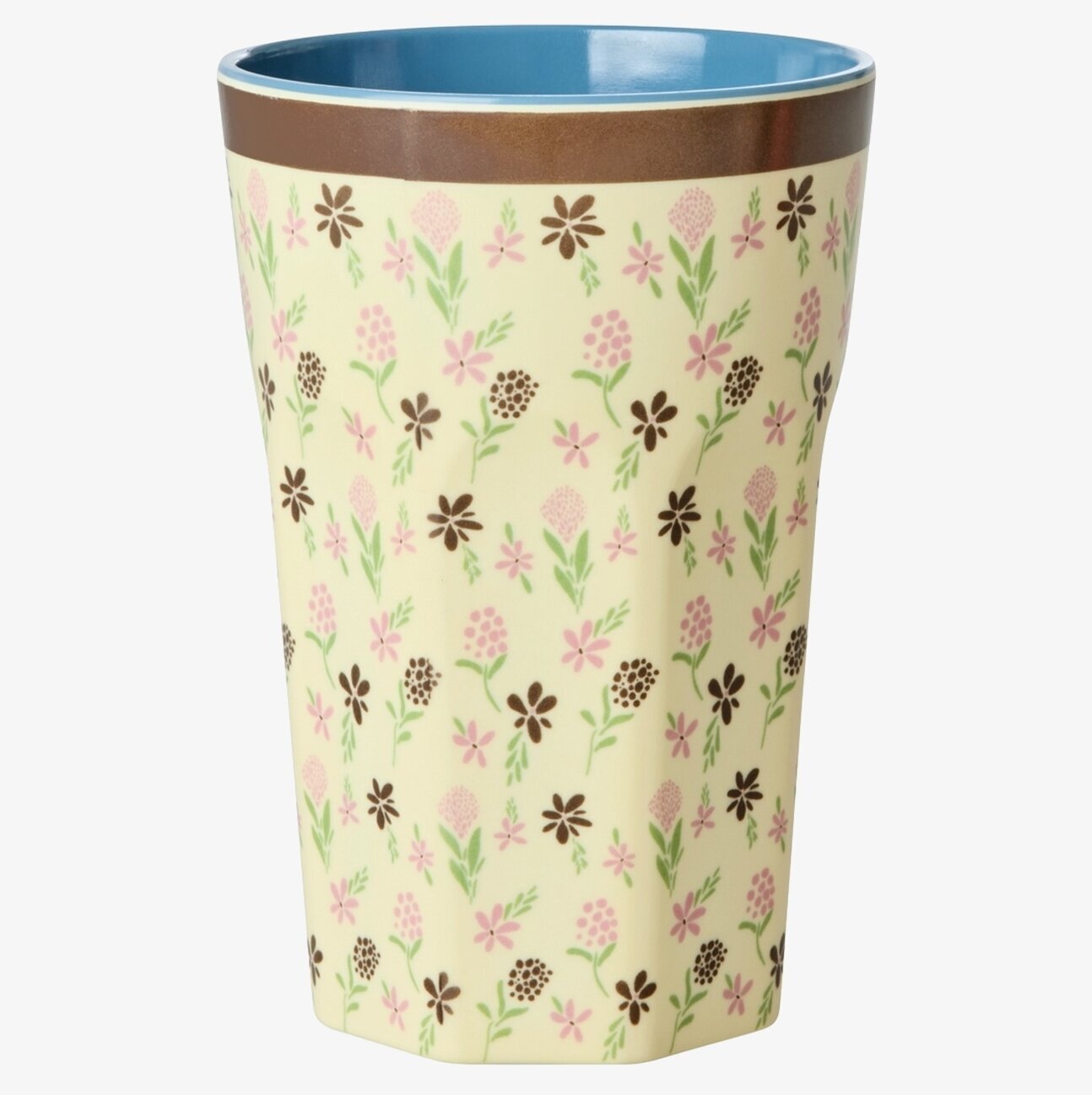 Mugg Latte Hacienda Flower Print Rice Melaminmuggar Lattemuggar i melamin Melaminkoppar