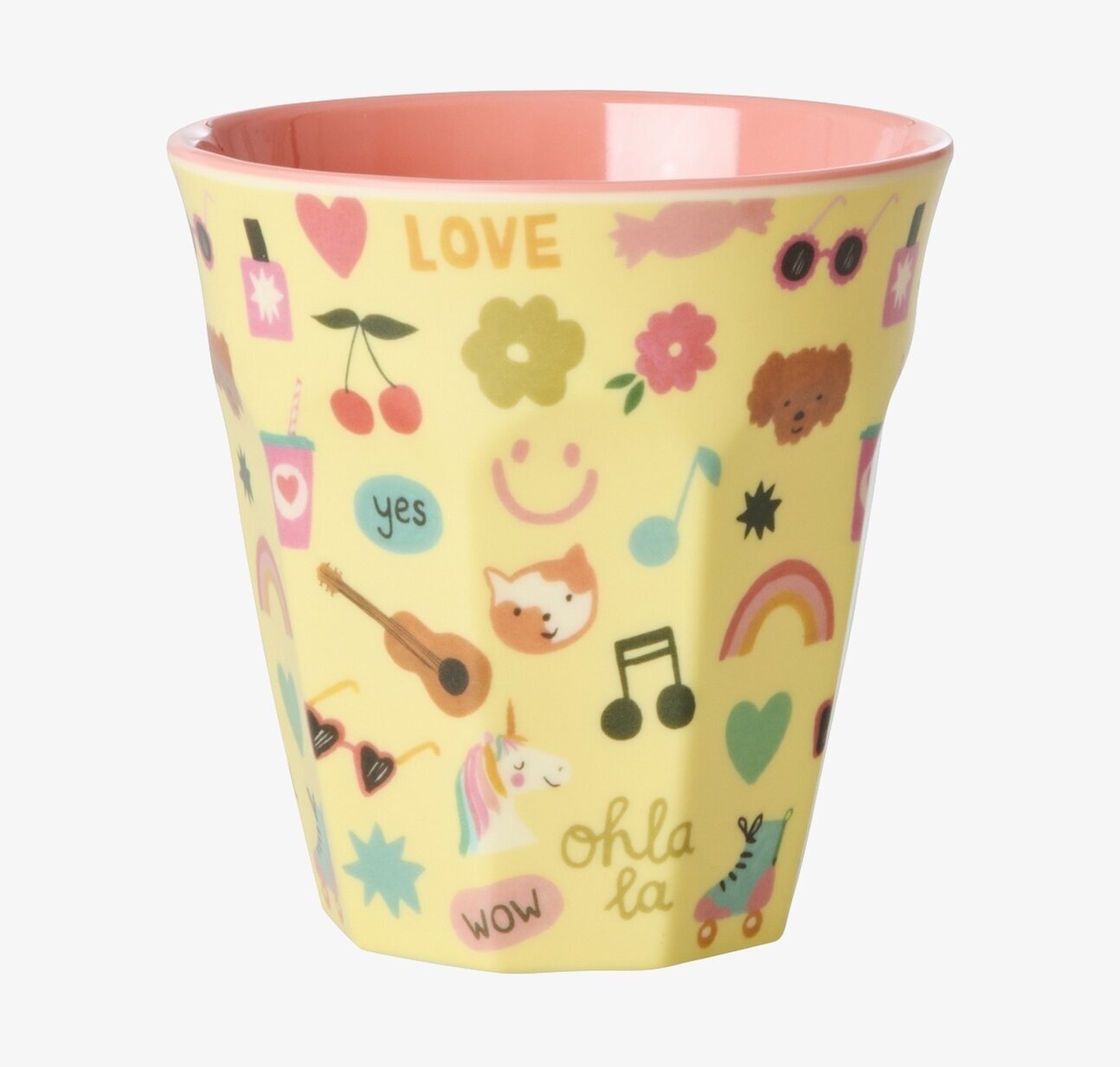 Melaminmugg Unicorn Love Print Rice Melaminmuggar Lattemuggar i melamin Melaminkoppar